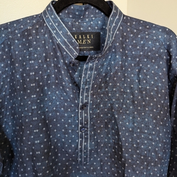 Kalki men blue floral kurta sz M - Picture 3 of 6